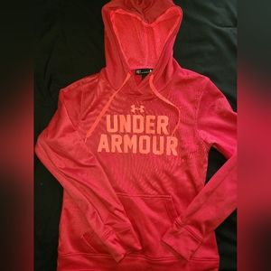 Under Armour Hoodie Pink Orange Red Like New Size Small Like New